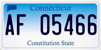 CT license plate AF05466
