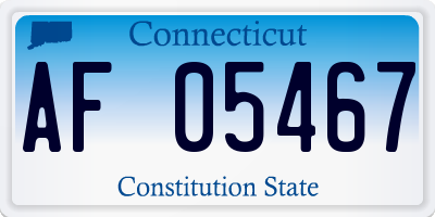 CT license plate AF05467