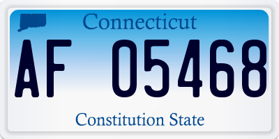CT license plate AF05468