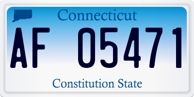CT license plate AF05471