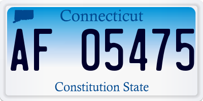 CT license plate AF05475