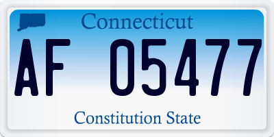 CT license plate AF05477