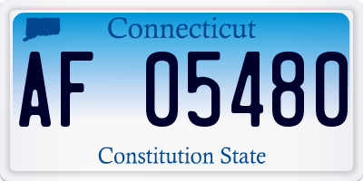 CT license plate AF05480