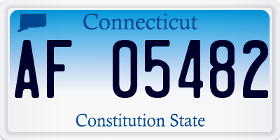 CT license plate AF05482