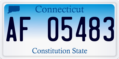 CT license plate AF05483