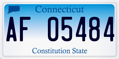 CT license plate AF05484