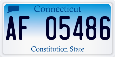 CT license plate AF05486