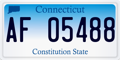 CT license plate AF05488