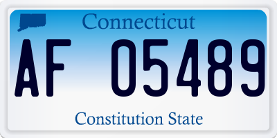 CT license plate AF05489