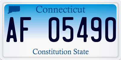 CT license plate AF05490