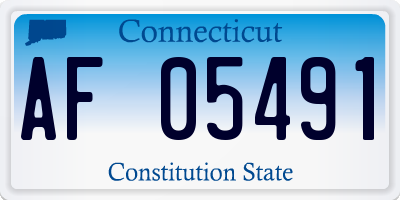 CT license plate AF05491