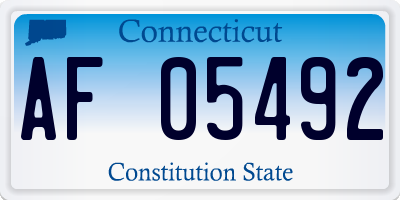 CT license plate AF05492