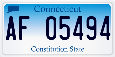 CT license plate AF05494