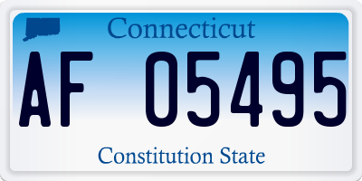 CT license plate AF05495