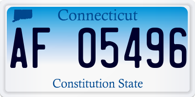CT license plate AF05496