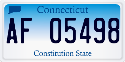 CT license plate AF05498
