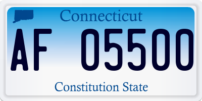 CT license plate AF05500
