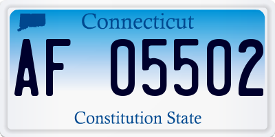 CT license plate AF05502