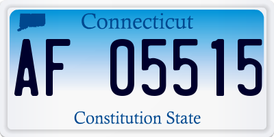 CT license plate AF05515