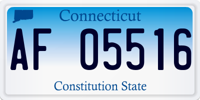 CT license plate AF05516