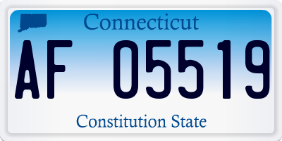 CT license plate AF05519