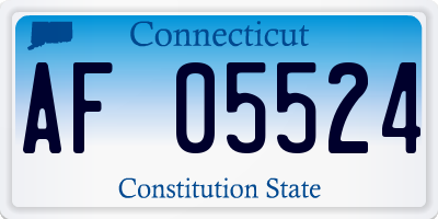 CT license plate AF05524