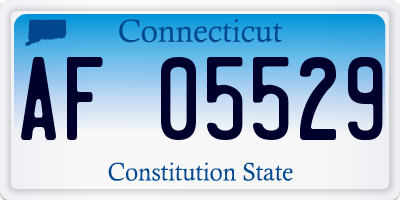 CT license plate AF05529
