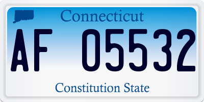 CT license plate AF05532