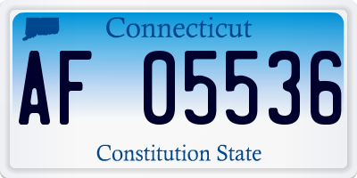 CT license plate AF05536