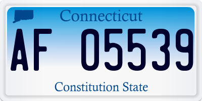 CT license plate AF05539