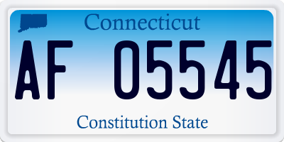 CT license plate AF05545