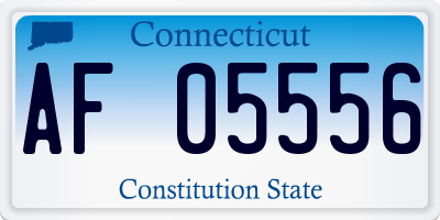 CT license plate AF05556
