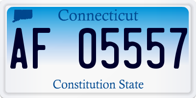 CT license plate AF05557