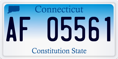 CT license plate AF05561