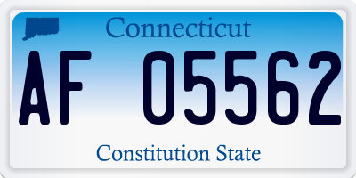 CT license plate AF05562