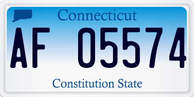 CT license plate AF05574