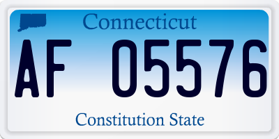 CT license plate AF05576