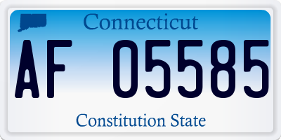 CT license plate AF05585