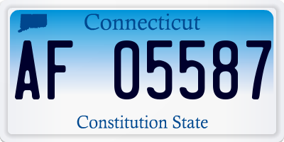 CT license plate AF05587