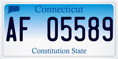 CT license plate AF05589