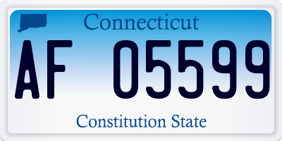 CT license plate AF05599