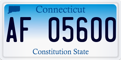CT license plate AF05600