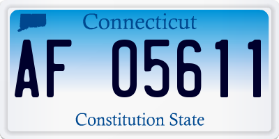CT license plate AF05611