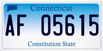 CT license plate AF05615