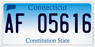CT license plate AF05616