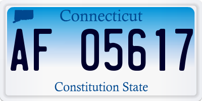 CT license plate AF05617