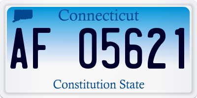 CT license plate AF05621
