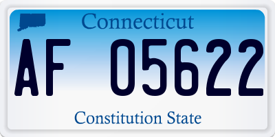 CT license plate AF05622