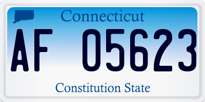 CT license plate AF05623
