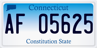 CT license plate AF05625